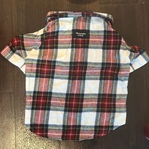 NWT Abercrombie & Fitch Dog Plaid Flannel